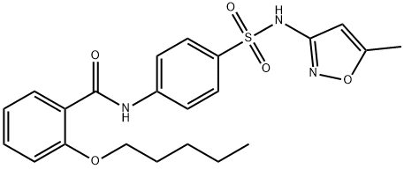 N-(4-{[(5-methyl-3-isoxazolyl)amino]sulfonyl}phenyl)-2-(pentyloxy)benzamide Structure