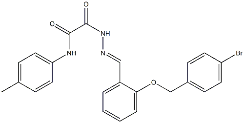 1-{N'-[(1E)-{2-[(4-bromophenyl)methoxy]phenyl}methylidene]hydrazinecarbonyl}-N-(4-methylphenyl)formamide Structure
