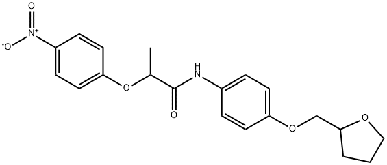 2-(4-nitrophenoxy)-N-[4-(tetrahydro-2-furanylmethoxy)phenyl]propanamide 구조식 이미지