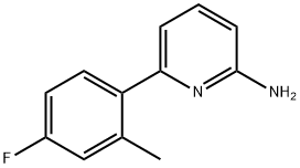 2-AMINO-6-(4-FLUORO-2-METHYLPHENYL)PYRIDINE 구조식 이미지