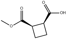 1,2-Cyclobutanedicarboxylic acid, 1-methyl ester, (1R,2S)- Structure
