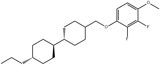 2,3-difluoro-1-methoxy-4-[[(trans,trans)-4'-propyl[1,1'-bicyclohexyl]-4-yl]methoxy]-Benzene 구조식 이미지