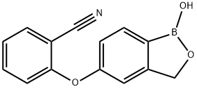 2-[(1,3-dihydro-1-hydroxy-2,1-benzoxaborol-5-yl)oxy]Benzonitrile 구조식 이미지