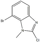 7-bromo-2-chloro-1-methyl-1H-benzimidazole 구조식 이미지