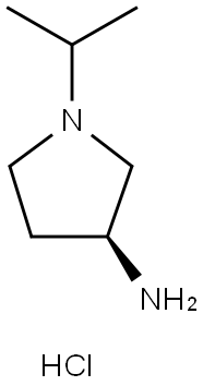 (3S)-1-(프로판-2-일)피롤리딘-3-아민이염산염 구조식 이미지
