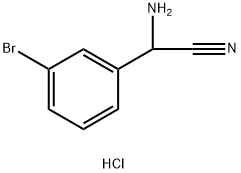 2-amino-2-(3-bromophenyl)acetonitrile hydrochloride Structure