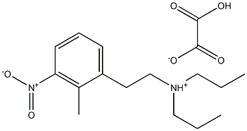 2-Methyl-3-nitrophenylethyl-N,N-di-n-propyl ammonium oxalate 구조식 이미지