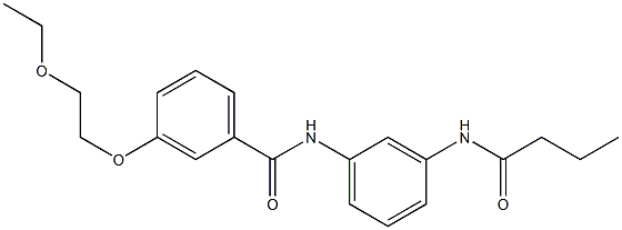 N-[3-(butyrylamino)phenyl]-3-(2-ethoxyethoxy)benzamide 구조식 이미지