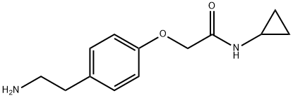 2-[4-(2-aminoethyl)phenoxy]-N-cyclopropylacetamide Structure