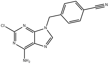 4-((6-amino-2-chloro-9h-purin-9-yl)methyl)benzonitrile Structure