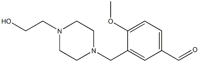 3-{[4-(2-hydroxyethyl)-1-piperazinyl]methyl}-4-methoxybenzaldehyde 구조식 이미지