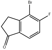 4-BROMO-5-FLUORO-2,3-DIHYDRO-1H-INDEN-1-ONE Structure