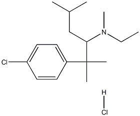2-(4-chlorophenyl)-N-ethyl-N,2,5-trimethylhexan -3-amine hydrochloride 구조식 이미지