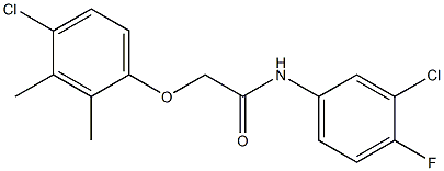 2-(4-chloro-2,3-dimethylphenoxy)-N-(3-chloro-4-fluorophenyl)acetamide 구조식 이미지