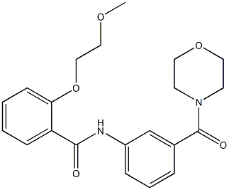 2-(2-methoxyethoxy)-N-[3-(4-morpholinylcarbonyl)phenyl]benzamide 구조식 이미지