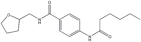 4-(hexanoylamino)-N-(tetrahydro-2-furanylmethyl)benzamide 구조식 이미지