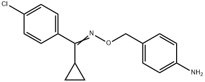 4-chlorophenyl cyclopropyl ketone O-(4-aminobenzyl)oxime Structure