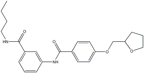 N-butyl-3-{[4-(tetrahydro-2-furanylmethoxy)benzoyl]amino}benzamide 구조식 이미지