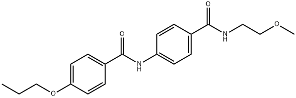 N-(4-{[(2-methoxyethyl)amino]carbonyl}phenyl)-4-propoxybenzamide 구조식 이미지