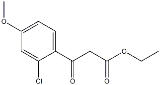 Ethyl 3-(2-chloro-4-Methoxyphenyl)-3-oxopropanoate 구조식 이미지