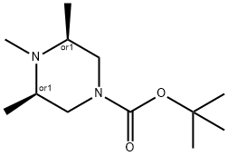 (3R,5S)-tert-butyl 3,4,5-trimethylpiperazine-1-carboxylate* 구조식 이미지