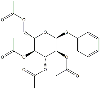 Phenyl2,3,4,6-tetra-O-acetyl-a-L-thioglucopyranoside Structure