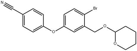 4-(4-bromo-3-(((tetrahydro-2H-pyran-2-yl)oxy)methyl)phenoxy)benzonitrile Structure