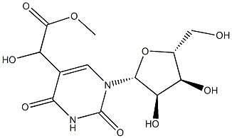 5-(Carboxyhydroxymethyl)uridine methyl ester Structure