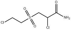 2-chloro-3-(2-chloroethanesulfonyl)propanamide Structure