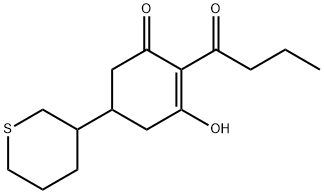 2-butyryl-3-hydroxy-5-thiocyclohexan-3-yl-cyclohex-2-en-1-one Structure