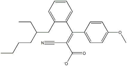 2-Ethylhexyl-2-cyano-3-(4-methoxyphenyl)-3-phenylprop-2-enoate Structure