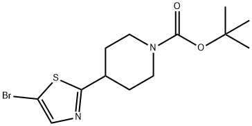 tert-butyl 4-(5-bromo-1,3-thiazol-2-yl)piperidine-1-carboxylate Structure