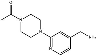 1-{4-[4-(aminomethyl)pyridin-2-yl]piperazin-1-yl}ethan-1-one Structure