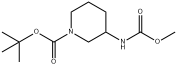 tert-butyl 3-(methoxycarbonylamino)piperidine-1-carboxylate Structure