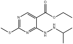 ethyl 4-(2-isopropylhydrazinyl)-2-(methylthio)pyrimidine-5-carboxylate Structure