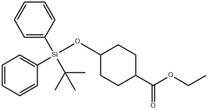 ethyl 4-{[tert-butyl(diphenyl)silyl]oxy}cyclohexanecarboxylate Structure