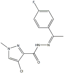 4-chloro-N'-[1-(4-fluorophenyl)ethylidene]-1-methyl-1H-pyrazole-3-carbohydrazide Structure