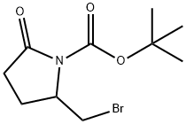 TERT-BUTYL 2-(BROMOMETHYL)-5-OXOPYRROLIDINE-1-CARBOXYLATE 구조식 이미지