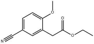 (5-Cyano-2-Methoxy-phenyl)-acetic acid ethyl ester Structure