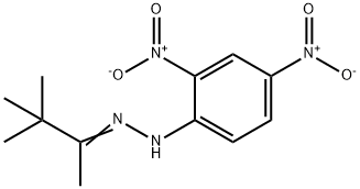 2-Butanone, 3,3-dimethyl-, 2-(2,4-dinitrophenyl)hydrazone 구조식 이미지