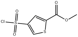 2-Thiophenecarboxylic acid, 4-(chlorosulfonyl)-, methyl ester Structure