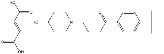 1-(3-(p-tertbutylbenzoyl)-propyl)-4-hydroxypiperidine fumarate Structure