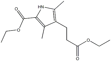 5-ETHOXYCARBONYL-2,4-DIMETHYL-1H-PYRROLE-3-PROPANOIC ACID ETHYL ESTER Structure