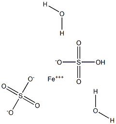 Iron(III) sulfate sulfuric acid dihydrate Structure
