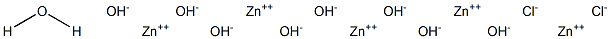 Pentazinc octahydroxide dichloride monohydrate Structure