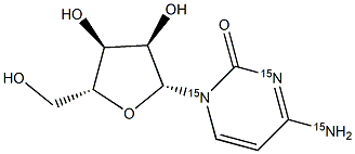 Cytidine-15N3 구조식 이미지