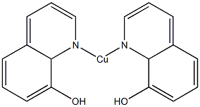 Bis(8-hydroxyquinolinyl) copper Structure