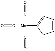 Cyclopentadienyl manganese tricarbonyl 구조식 이미지
