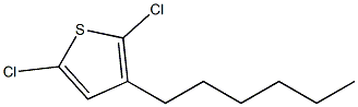 2,5-dichloro-3-hexylthiophene 구조식 이미지