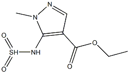 1-methyl-4-ethoxycarbonyl-5-sulfonamidopyrazole Structure